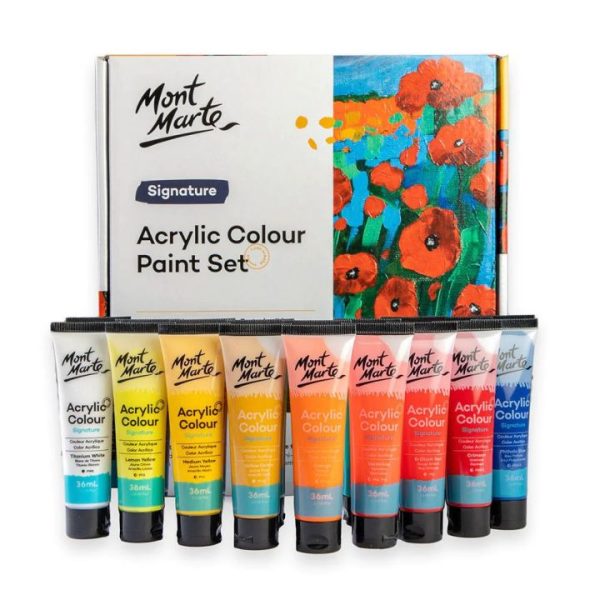 Mont Marte Acrylic Colour Paint Set 18pc x 36ml
