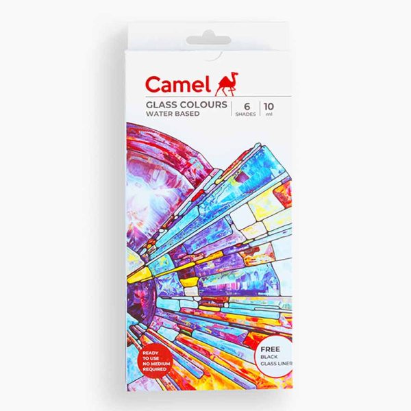 Camel Water Based Glass Colour 10ml Each 6 Shades