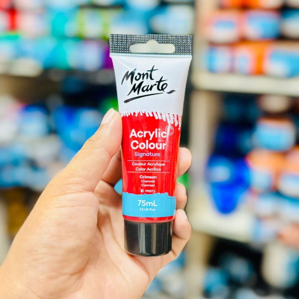Mont Marte Acrylic Colour Paint 75ml- Crimson