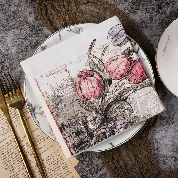 Deco Paper, Color Printed Napkins Dp: 261